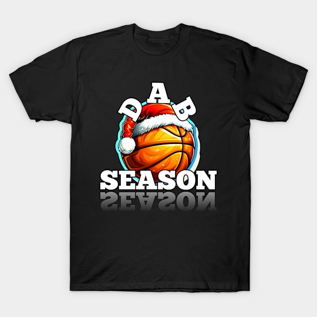 Basketball Christmas Dab T-Shirt by MaystarUniverse